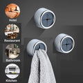 3 Pack Self Adhesive Round Towel Hooks for Kitchen and Bathroom