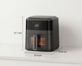 1400W 5L Non-Stick Digital Air Fryer with Clear Viewing Window