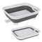 Collapsible Dish Rack with Utensil Section Space-Saving Drying Rack for Compact Kitchens & Camping