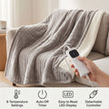 Heated Throw Blanket, Soft Double-Sided Fleece with Adjustable Heat Settings