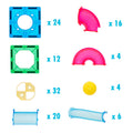 118 Pcs non-toxic STEM Educational, Durable Magnetic Tiles/Puzzle with Storage Bag