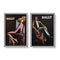 Wall Art 50cmx70cm Bally Man & Woman 2 Sets Black Frame Canvas
