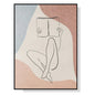 Wall Art 50cmx70cm Woman Reading Book Black Frame Canvas