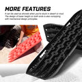 X-BULL 2PCS Recovery Tracks Boards Snow Tracks Mud tracks 4WD With 4PC mounting bolts Black