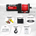 X-BULL 2500LBS Electric Winch 12V Winch Synthetic Rope 15.2M ATV Winch Kit Boat Winch Trailer