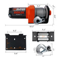 ZESUPER Electric Winch 2500LBS/1134KG 12V 15.2M Steel Cable ATV UTV 4WD 4X4 Boat