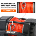 4500lb Electric Winch 12V Synthetic Rope Wireless RemoteX2 Boat Winch ATV Winch Kit Boat Winch UTV 4WD Black