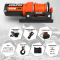 2500LBS Electric Winch Wireless Remote Synthetic Rope Wireless Remote ATV UTV BOAT