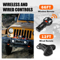 ZESUPER 14500lbs Electric Winch 12V Synthetic Rope Wireless Remote 4X4 4WD Car