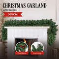 Christabelle 3.05m Christmas Garland Berries Pine Tree Decoration