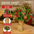 Christabelle 33cm Christmas Bouquet Floral Arrangement Festive Tabletop
