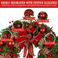 Christabelle 56cm Christmas Wreath Green Red Berries Baubles Pine