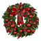 Christabelle 71cm Christmas Wreath Red Baubles Pine Cones Bow