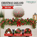 Christabelle 1.85m Christmas Garland Red Berries Pine Cones Baubles