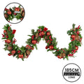 Christabelle 1.85m Christmas Garland Red Berries Pine Cones Baubles