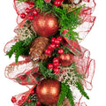 Christabelle 1m Christmas Garland Red Berries Pine Cones Baubles