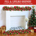 Christabelle 1m Christmas Garland Red Berries Pine Cones Baubles