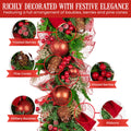 Christabelle 1m Christmas Garland Red Berries Pine Cones Baubles