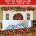 Christabelle 1m Christmas Garland Red Berries Pine Cones Baubles