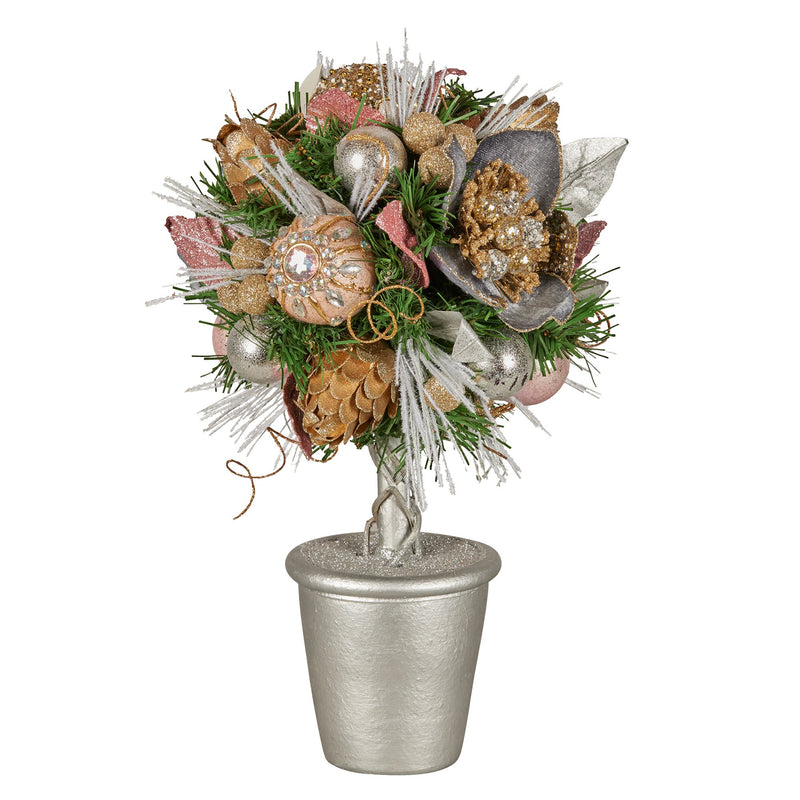 Christabelle 36cm Christmas Topiary Tree Jewelled Baubles Berries