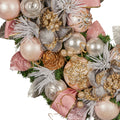 Christabelle 71cm Pink Christmas Wreath Door Decoration Baubles