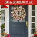 Christabelle 71cm Pink Christmas Wreath Door Decoration Baubles