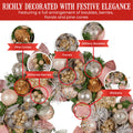 Christabelle 71cm Pink Christmas Wreath Door Decoration Baubles