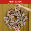 Christabelle 71cm Pink Christmas Wreath Door Decoration Baubles