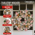 Christabelle 56cm Christmas Wreath Pink Baubles Flowers Pine Cones