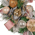 Christabelle 56cm Christmas Wreath Pink Baubles Flowers Pine Cones