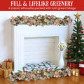 Christabelle 1.8m Christmas Garland Baubles Berries Pink Silver Gold