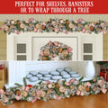 Christabelle 1.8m Christmas Garland Baubles Berries Pink Silver Gold