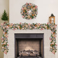 Christabelle 1.8m Christmas Garland Baubles Berries Pink Silver Gold