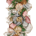 Christabelle 100cm Christmas Garland Jewelled Baubles Berries Pink