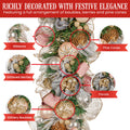 Christabelle 100cm Christmas Garland Jewelled Baubles Berries Pink