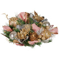 Christabelle 26cm Christmas Centrepiece Green Baubles Foliage Flowers