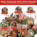 Christabelle 26cm Christmas Centrepiece Green Baubles Foliage Flowers