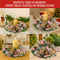 Christabelle 26cm Christmas Centrepiece Green Baubles Foliage Flowers