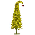 Christabelle 4ft Christmas Gremlin Tree Red Baubles LED Lights Foot Pedal