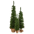 Christabelle 3x Pre-Lit Christmas Trees Green 60-90cm LED Lights
