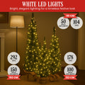 Christabelle 3x Pre-Lit Christmas Trees Green 60-90cm LED Lights