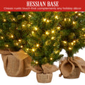 Christabelle 3x Pre-Lit Christmas Trees Green 60-90cm LED Lights