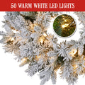 Christabelle Snowy Attica Pre-Lit LED Christmas Wreath Front Door