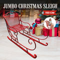 Christabelle Christmas Sleigh 150cm Red Metal