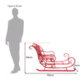 Christabelle Christmas Sleigh 150cm Red Metal