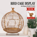 Christabelle Antique Gold Bird Cage Wrought Iron Christmas Decor