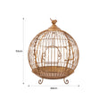 Christabelle Antique Gold Bird Cage Wrought Iron Christmas Decor