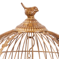 Christabelle Antique Gold Bird Cage Wrought Iron Christmas Decor