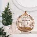 Christabelle Antique Gold Bird Cage Wrought Iron Christmas Decor