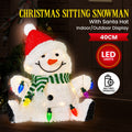 Christabelle 40cm Sitting Snowman Christmas Display With Lights